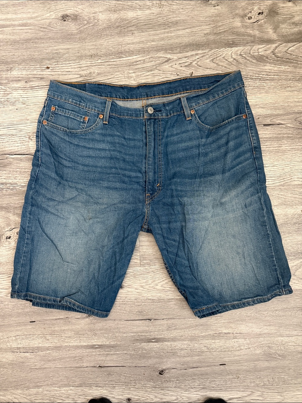 Levi's Faded Blue Denim Shorts